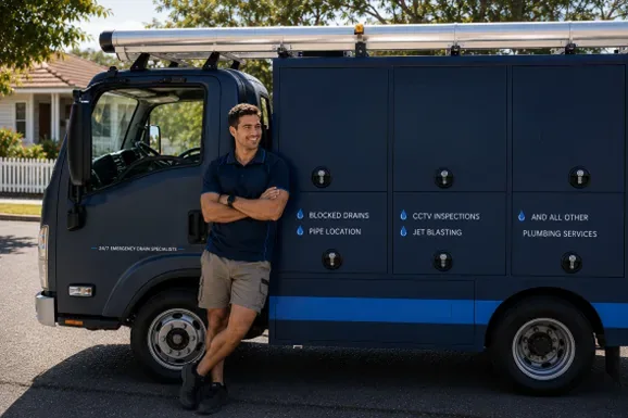 Licensed Epping plumber at the van