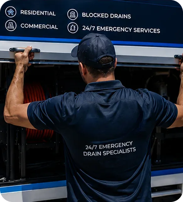 A licensed Epping plumber at the service van